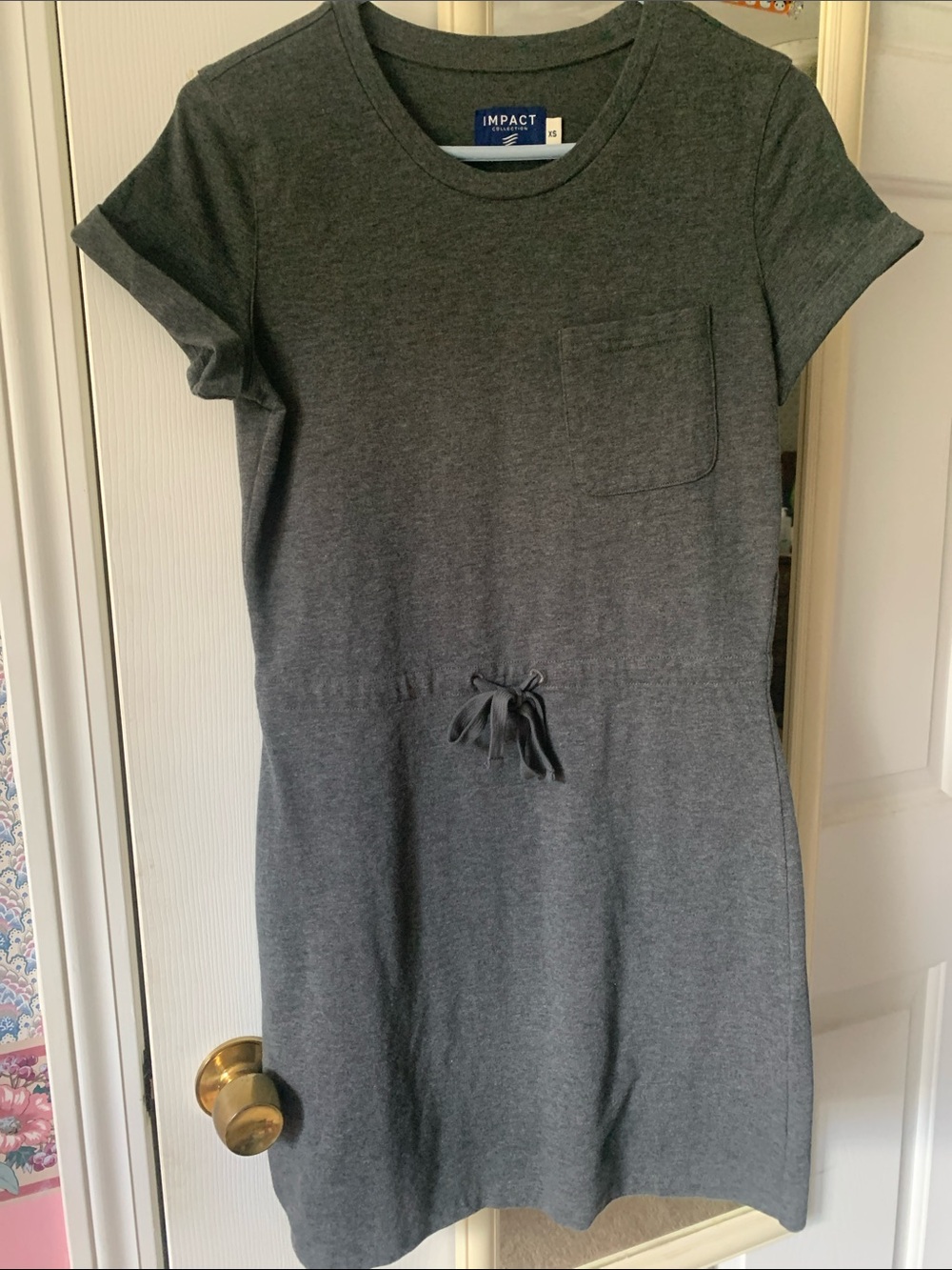 United By Blue Charcoal Gray T‑Shirt Midi Dress